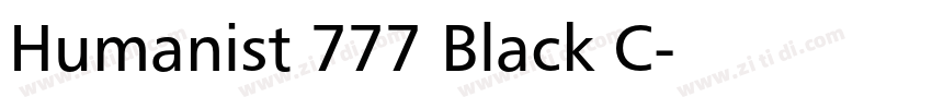 Humanist 777 Black C字体转换